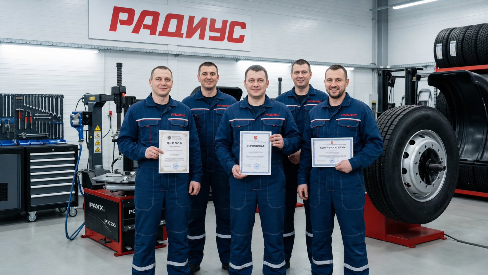 Квалифицированные мастера грузового шиномонтажа